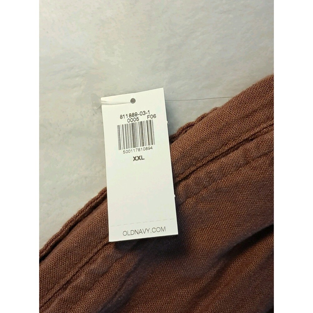 Old Navy Straight Leg Comfort Elastic-Waistband Linen Bldnd Pants Size XXL NWT - Picture 2 of 10